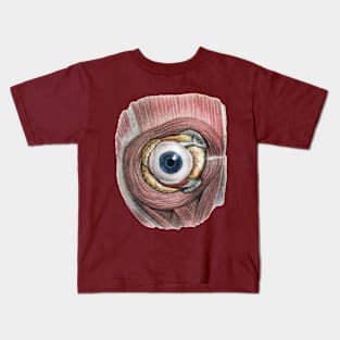 Vintage Science, Human Anatomy Eyeball Kids T-Shirt